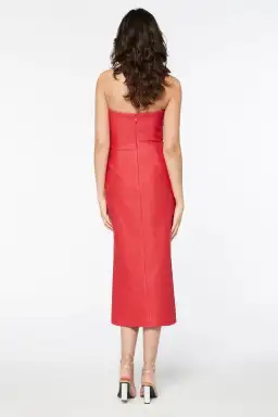 Manning Cartell Heart's Desire Strapless Midi Dress Red Size 8 for rent on The Volte - image 3