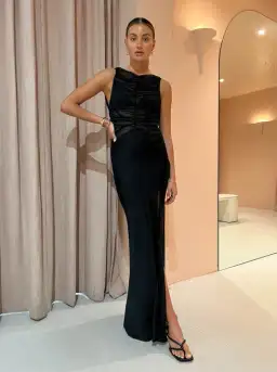 Bec & Bridge Naomi Split Leg Dress Black Size 8 for rent on The Volte - image 1