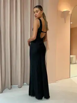 Bec & Bridge Naomi Split Leg Dress Black Size 8 for rent on The Volte - image 3