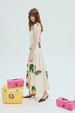 Alemais Clam Embroidered Gown Print Size 8  for rent on The Volte - image 5