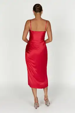 Meshki Claudette Midi Dress Red Size 8 for rent on The Volte - image 3