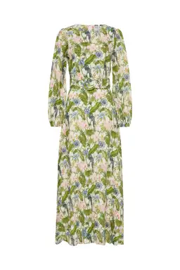 Palm Noosa Melrose Midi Dress in Jungle Print Size 8 for rent on The Volte - image 4
