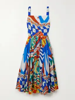Dolce & Gabbana Carretto Card Psychedelic Sleeveless Midi Dress Multi Size EU 44 / AU 12 for rent on The Volte - image 2