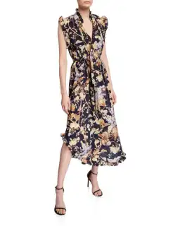Zimmermann Sabotage Midi Dress Floral Size 1 / AU 10 for rent on The Volte - image 1