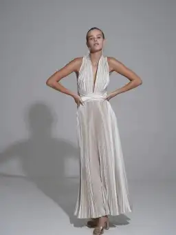 L'Idee Moderniste Gown Champagne Size AU 6 