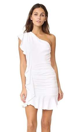 Veronica Beard Kingston Asymmetrical Ruffle Mini Dress