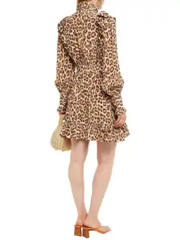 Zimmermann Lucky Frill Mini Dress in Leopard Print Size 1 / AU 10 for rent on The Volte - image 2