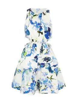 Aje Voyage Braided Cut Out Mini Dress Lavenders of Provence White Size AU 8 for rent on The Volte - image 4