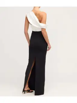 Solace London Kara Maxi Dress Black/Cream Size AU 12 for rent on The Volte - image 3