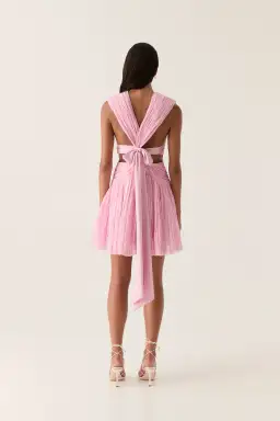 Aje Escapist Mini Dress Flash Pink Size 12 for rent on The Volte - image 4