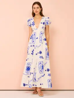 By Nicola Wavy Maxi Dress in Le Soleil Size 14