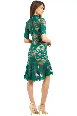 Thurley Babylon Lace Dress in Emerald Size 6 for rent on The Volte - image 3