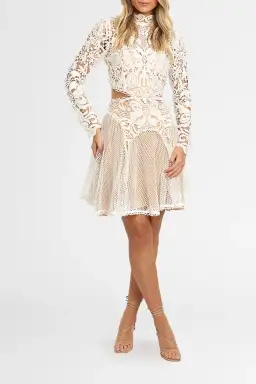 Thurley Enchanted Garden Mini Dress in Ivory Size 10 for rent on The Volte - image 2