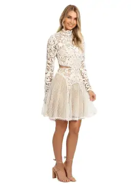 Thurley Enchanted Garden Mini Dress in Ivory Size 10 for rent on The Volte - image 1