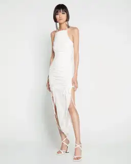 WNTRMSE Lola Midi Dress Cloud White Size XS / AU 6 for rent on The Volte - image 1