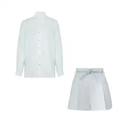 Zimmermann Natura Oversized Shirt in Size 0P / AU 6 and Short in Size 1 / AU 10 Set Mint 