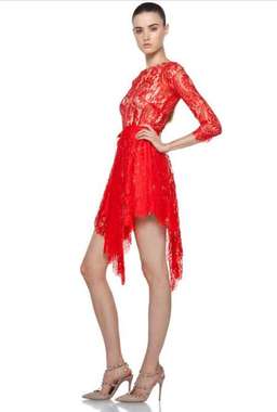Lover Serpent Red Lace Dress size 10 for rent on The Volte - image 3