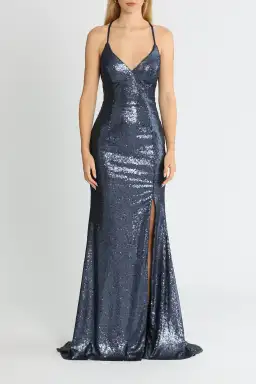 Tania Olsen India Gown Navy Size 10