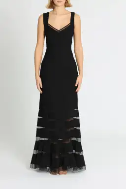 Tadashi Shoji Annika Dress in Black Size 8