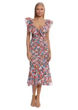 Talulah Cloud Nine Midi Dress Floral Size 6 for rent on The Volte - image 1