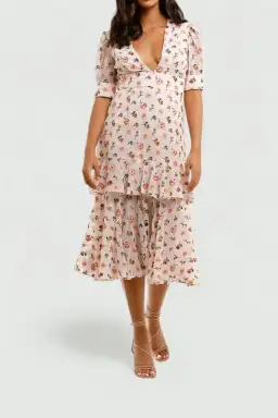 Talulah Follow You Midi Dress Floral Size 8