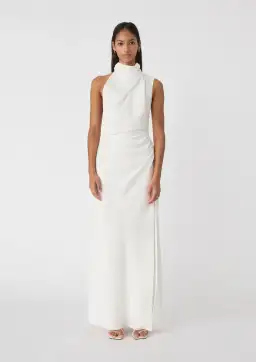 MISHA Constantina Satin Gown Ivory Size 8/S for rent on The Volte - image 1