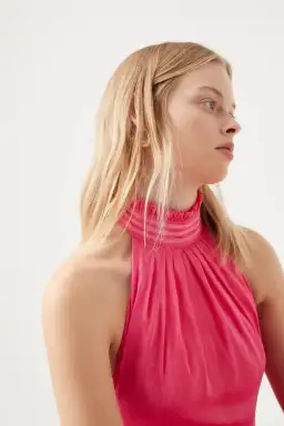 Aje Sienna Maxi Dress Berry Pink Size 6 for rent on The Volte - image 2