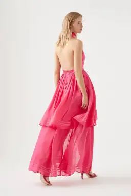 Aje Sienna Maxi Dress Berry Pink Size 6 for rent on The Volte - image 3