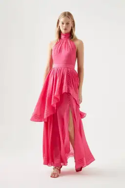 Aje Sienna Maxi Dress Berry Pink Size 6 for rent on The Volte - image 1