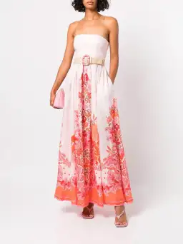 Zimmerman Violet Floral Linen Maxi Dress Floral Size 1 / AU 10 for rent on The Volte - image 1