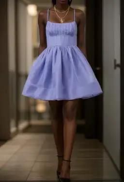 Zimmermann Natura Mini Dress in Iris Size 0P / AU 6  for rent on The Volte - image 1