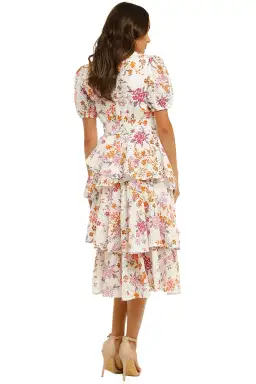 Talulah Jasmine Vines Midi Dress in Jasmine Vines Print Size 14 for rent on The Volte - image 3
