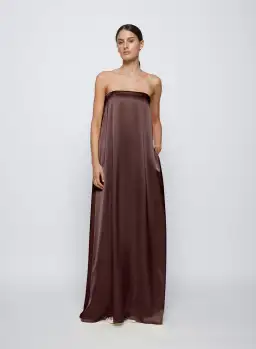 Anna Quan Delfina Dress Shaved Chocolate Size 8 for rent on The Volte - image 2