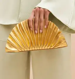 Cult Gaia Nala Mini Clutch in Gold  for rent on The Volte - image 4
