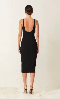 Bec & Bridge Karina Tuck Midi Dress in Black Size XS / AU 6 for rent on The Volte - image 2
