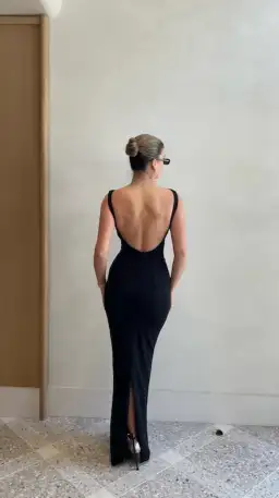 Effie Kats Verona Gown Black Size L / AU 12  for rent on The Volte - image 5