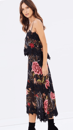 Peony floral overlay dress for rent on The Volte - image 2