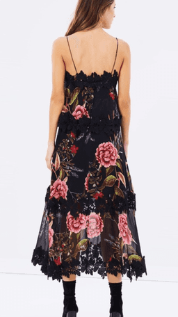 Peony floral overlay dress for rent on The Volte - image 3