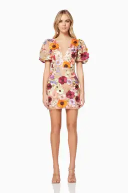 Elliatt Rosalind Mini Dress 3D Floral Size L/Au 12 for rent on The Volte - image 1