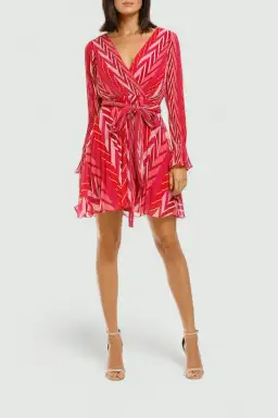 Talulah Sugar & Spice LS Mini Dress in Tango Stripe Size 6 for rent on The Volte - image 2