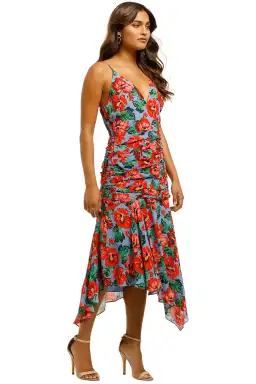 Talulah Luscious Midi Dress in Luna Red Print Size 10 for rent on The Volte - image 2