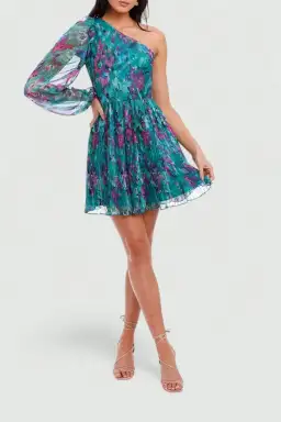 Talulah Barcelona Nights Mini Dress in Watercolour Floral Print Size 8 for rent on The Volte - image 2