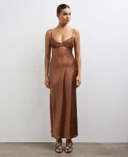 Lover Bronte Maxi Slip Dress Tortoise Size AU 18 for rent on The Volte - image 1