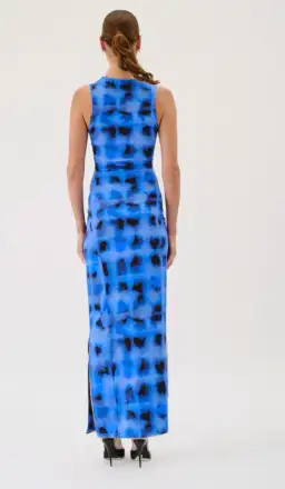Suboo Shibori Sleeveless Reversible Twist Front Maxi Dress Blue Size S / AU 8 for rent on The Volte - image 3