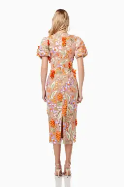 Elliatt Remix 3D Floral Midi Dress Multi Size S / AU 8 for rent on The Volte - image 2