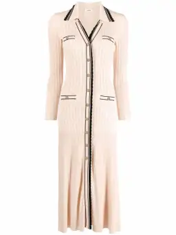 Sandro Alexandrine Ribbed Knit Midi Dress Beige Size 6 AU for rent on The Volte - image 7