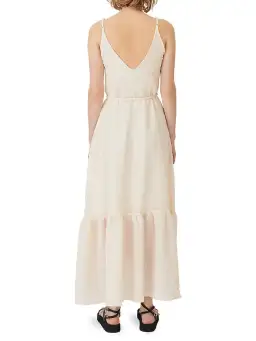 Maje Rolio Strappy Woven Maxi Dress Ecru Cream Size 34 / AU 6 for rent on The Volte - image 3