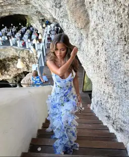 Menti Santorini Iris Gown in Floral Size S / AU 8 for rent on The Volte - image 5