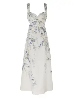 Zimmermann Natura Midi Dress in Blue Bird Size 1 / AU 10 for rent on The Volte - image 4