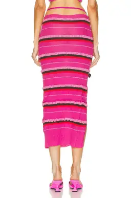 Jacquemus La Jupe Mailed Concha Dark Pink Size 8 for rent on The Volte - image 4